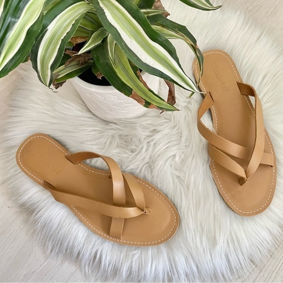 New Madewell the Boardwalk Leather Strappy Thong Sandal - Picture 8 of 9